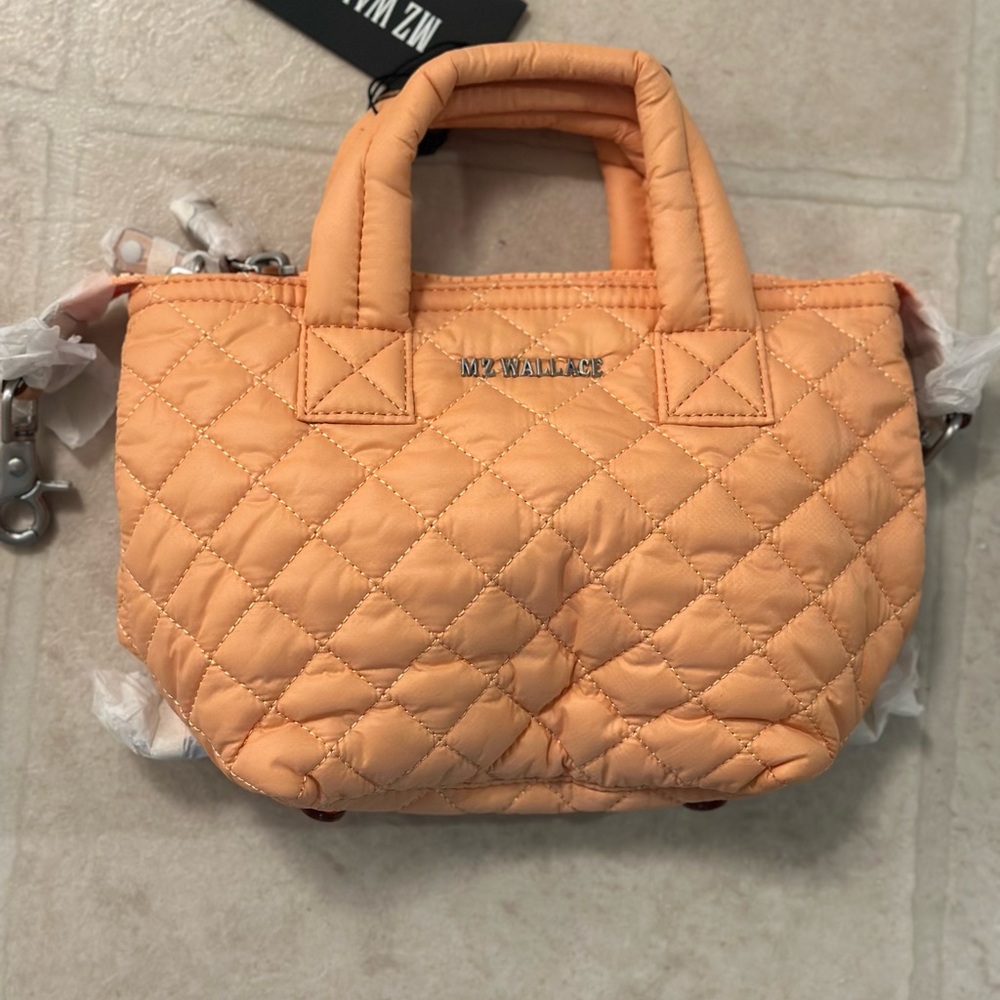 MZ Wallace Peach Quilted Mini Bag NWT